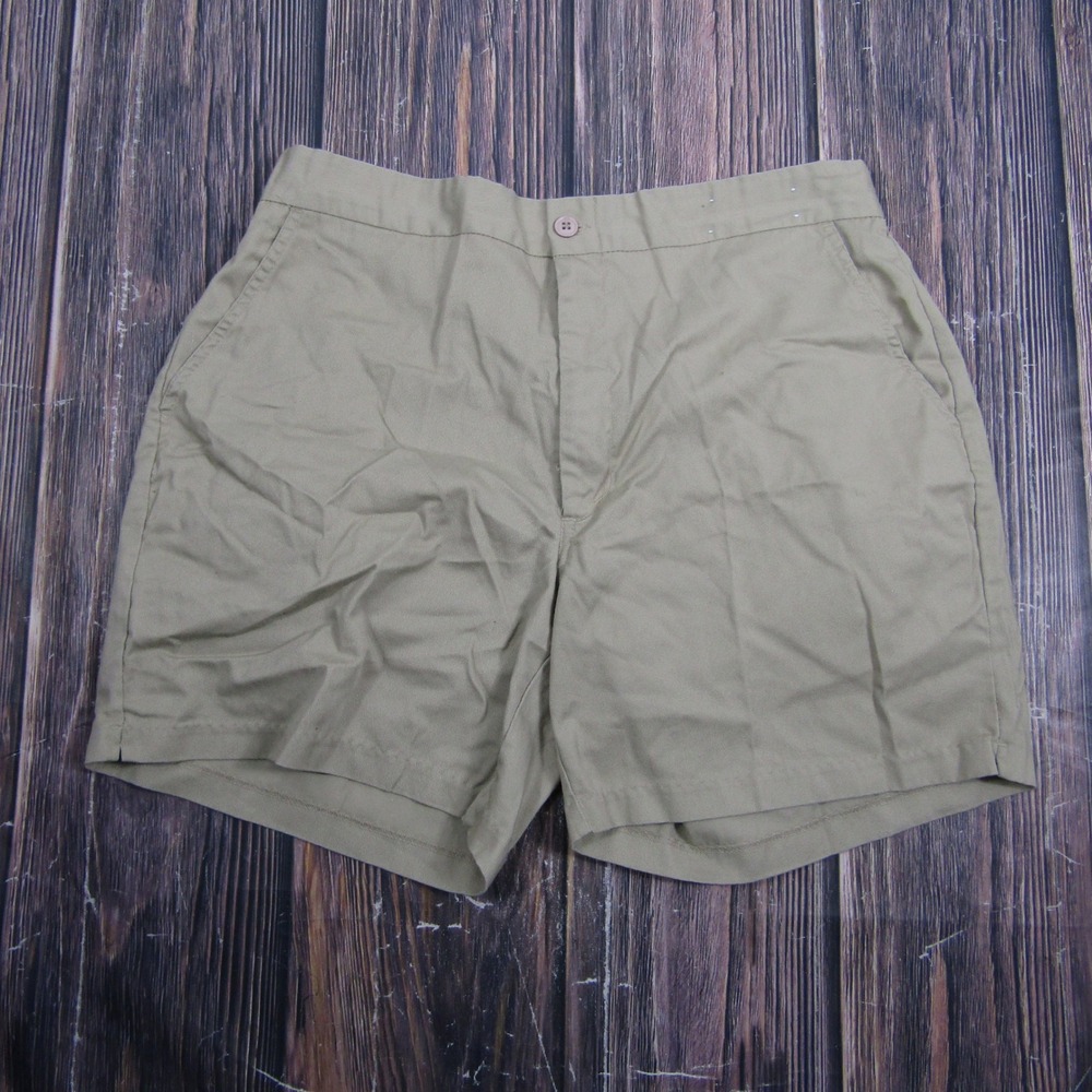 McGregor Shorts Mens L 36 Tan Khaki Twill Elastic Back Casual EW-840